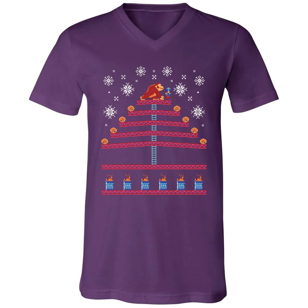 Unisex V-Neck T-Shirt - KQKNH9ZD - Team Purple - 9
