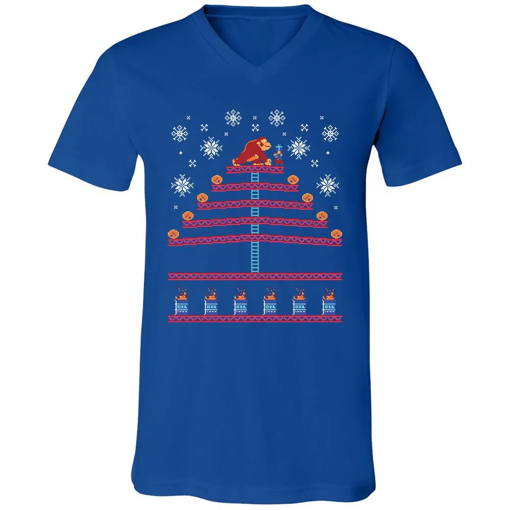 Unisex V-Neck T-Shirt - KQKNH9ZD - True Royal - 4