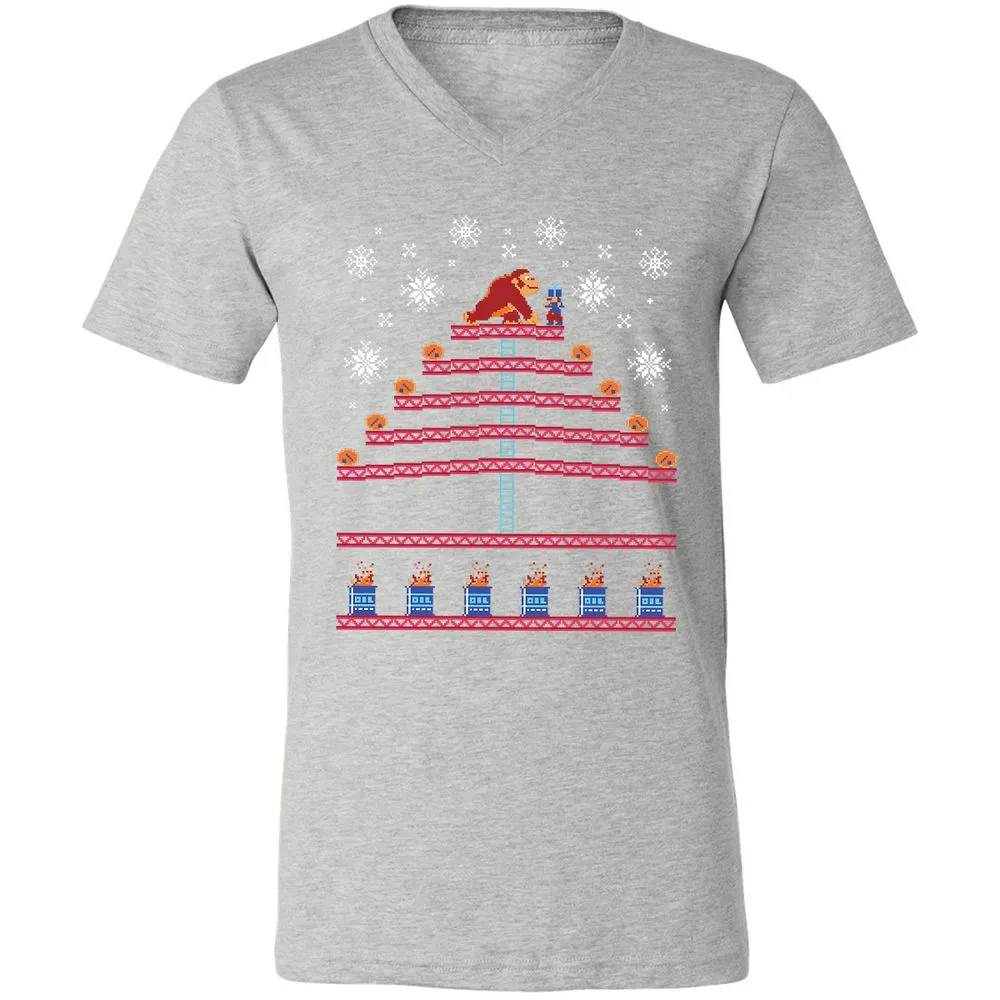 Unisex V-Neck T-Shirt - KQKNH9ZD - Athletic Heather - 7