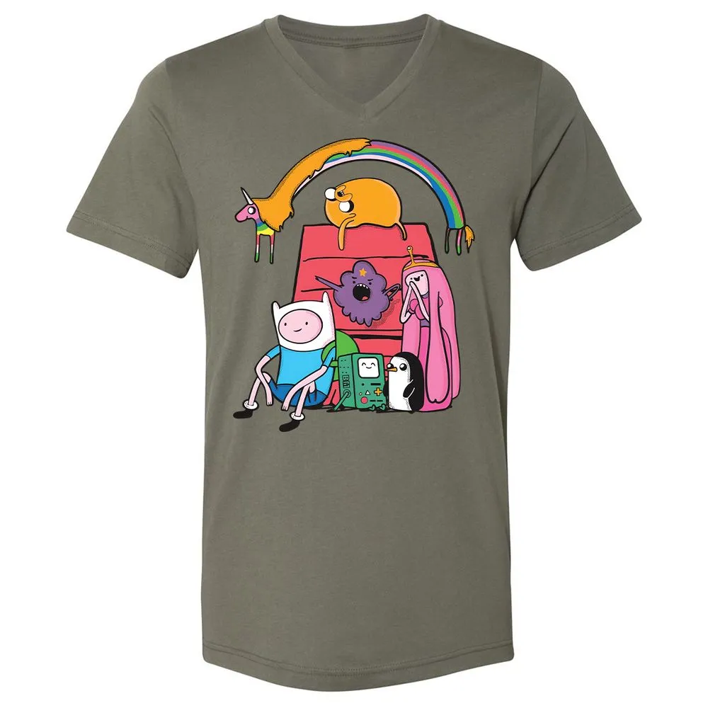Unisex V-Neck T-Shirt - 4LPXVRDQ - Military Green - 10