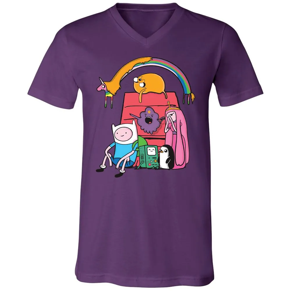Unisex V-Neck T-Shirt - 4LPXVRDQ - Team Purple - 9