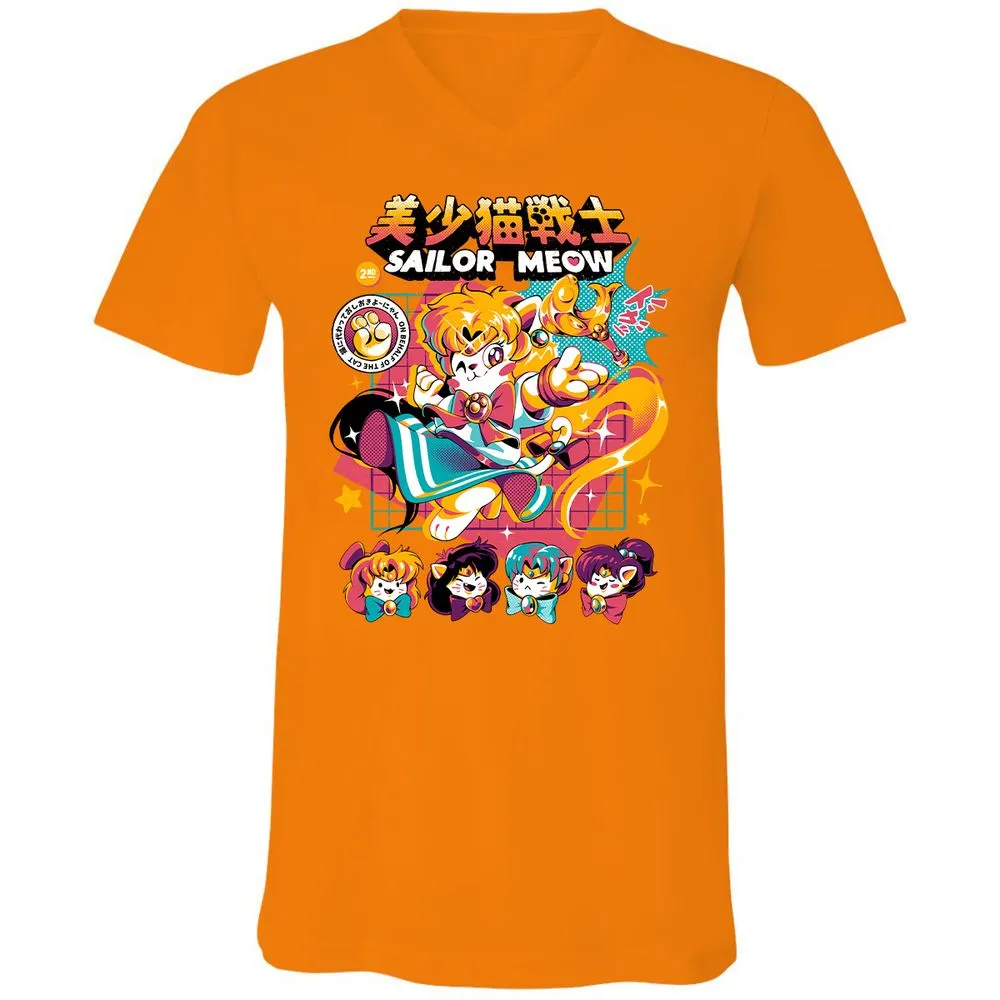 Unisex V-Neck T-Shirt - 2JX55DXD - Orange - 11