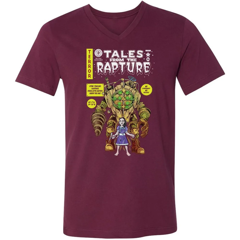 Unisex V-Neck T-Shirt - 3Y83WHEP - Maroon - 6