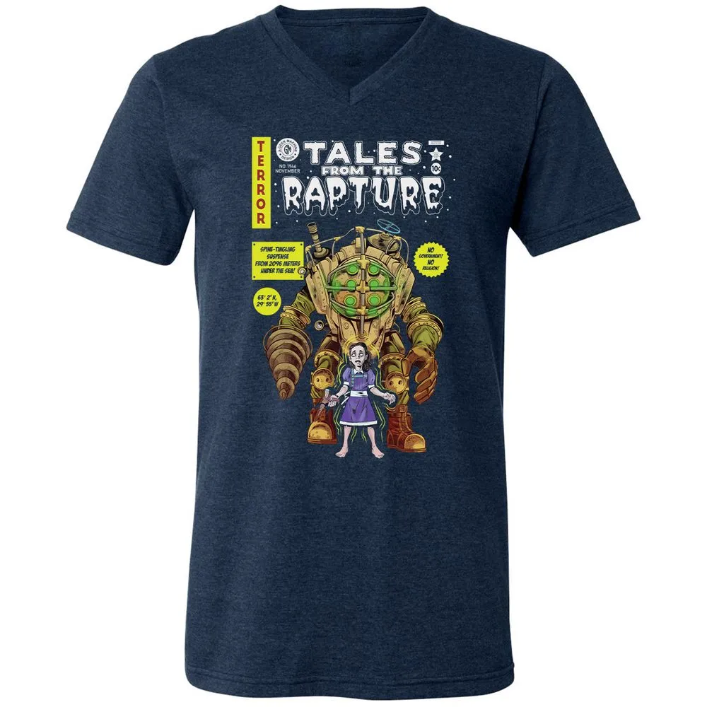 Unisex V-Neck T-Shirt - 3Y83WHEP - Heather Navy - 15
