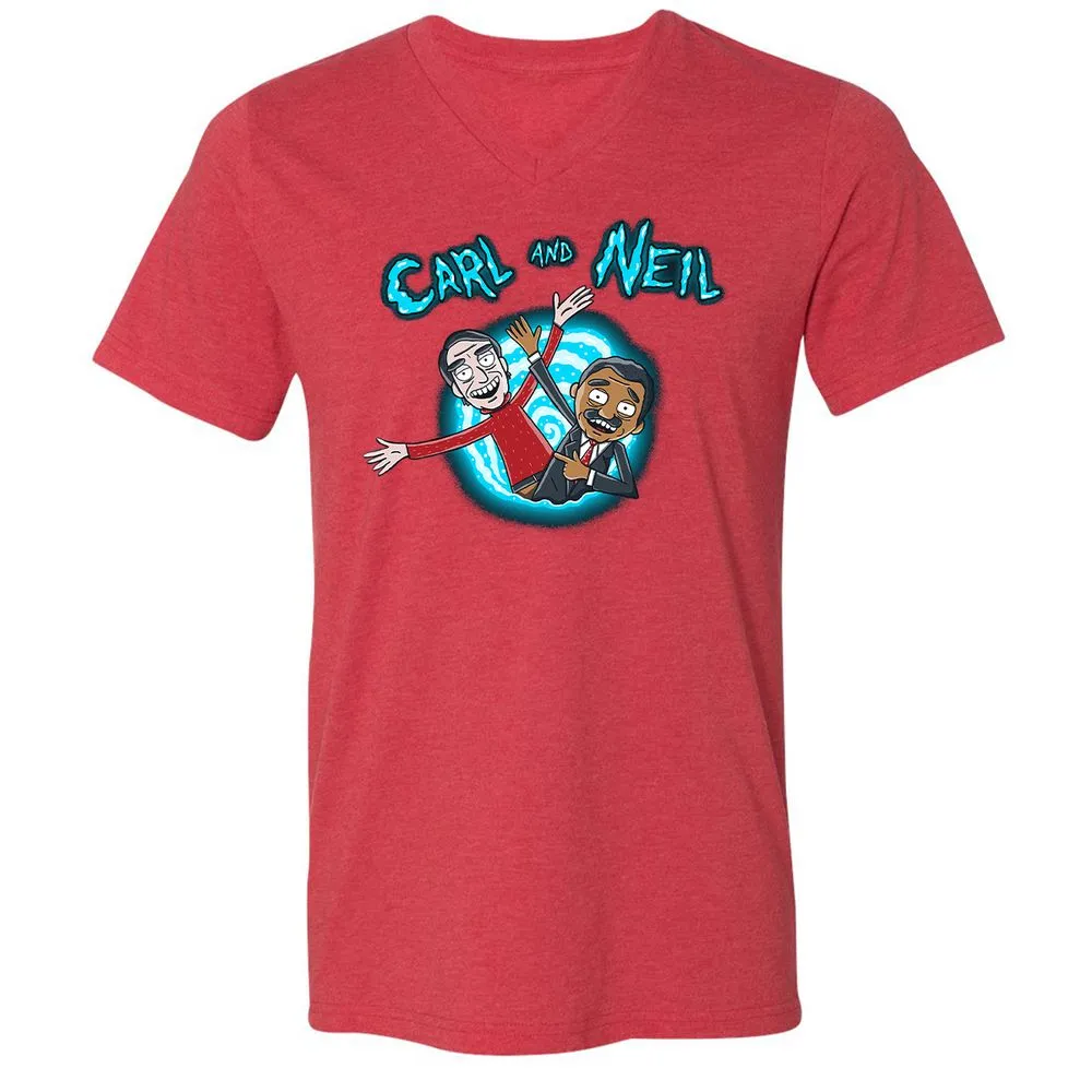 Unisex V-Neck T-Shirt - 6GF2NGBS - Heather Red - 16