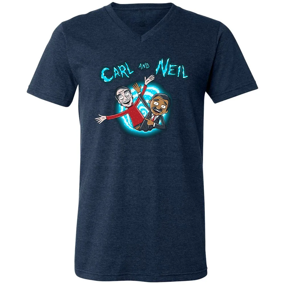 Unisex V-Neck T-Shirt - 6GF2NGBS - Heather Navy - 15