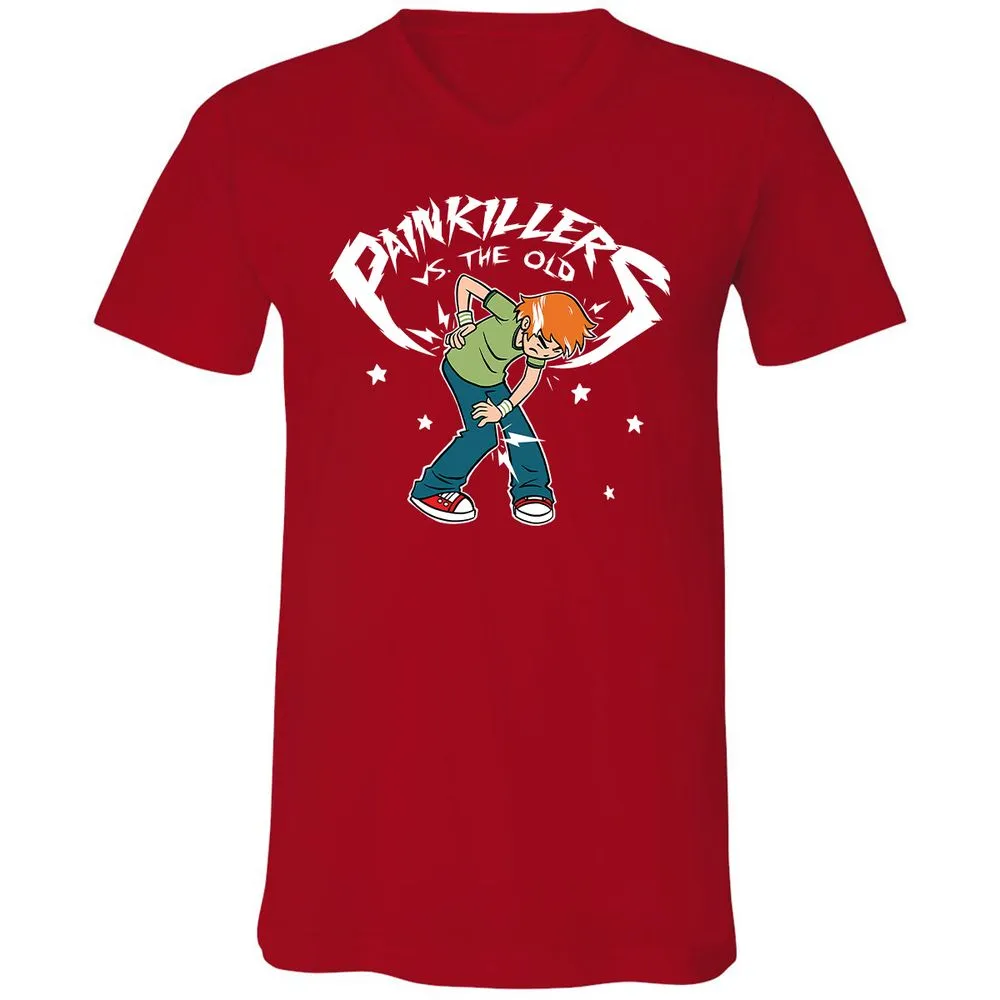Unisex V-Neck T-Shirt - 7PQJ23S7 - Red - 3