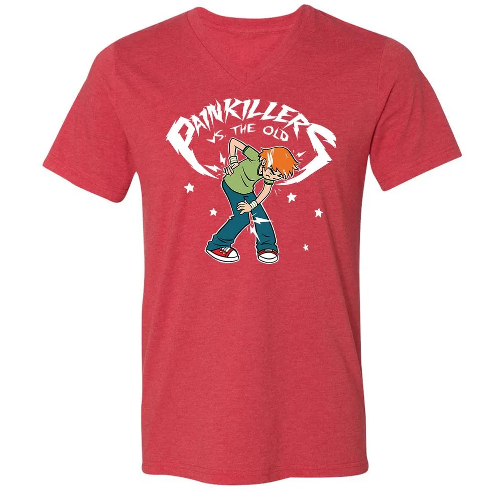 Unisex V-Neck T-Shirt - 7PQJ23S7 - Heather Red - 16