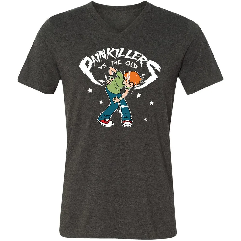 Unisex V-Neck T-Shirt - 7PQJ23S7 - Dark Grey Heather - 8