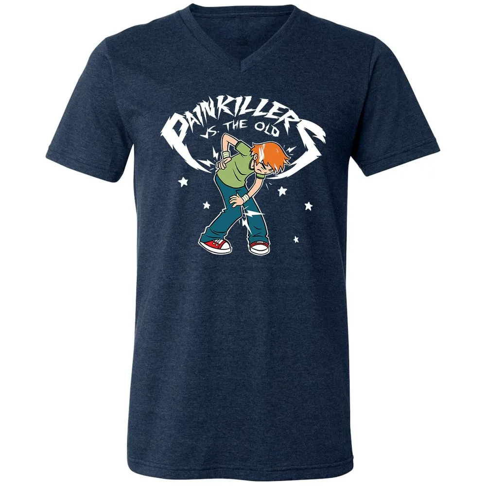 Unisex V-Neck T-Shirt - 7PQJ23S7 - Heather Navy - 15