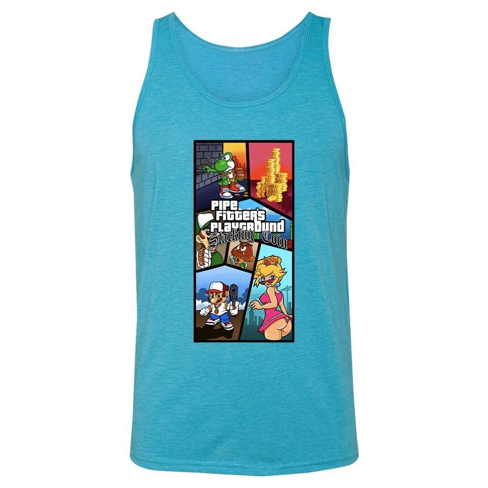 Unisex Jersey Tank - MXWF4QEN - Aqua Triblend - 3