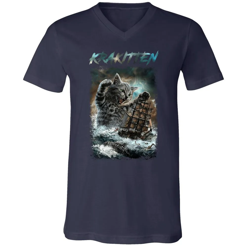 Unisex V-Neck T-Shirt - 2KDVBMXV - Navy - 2