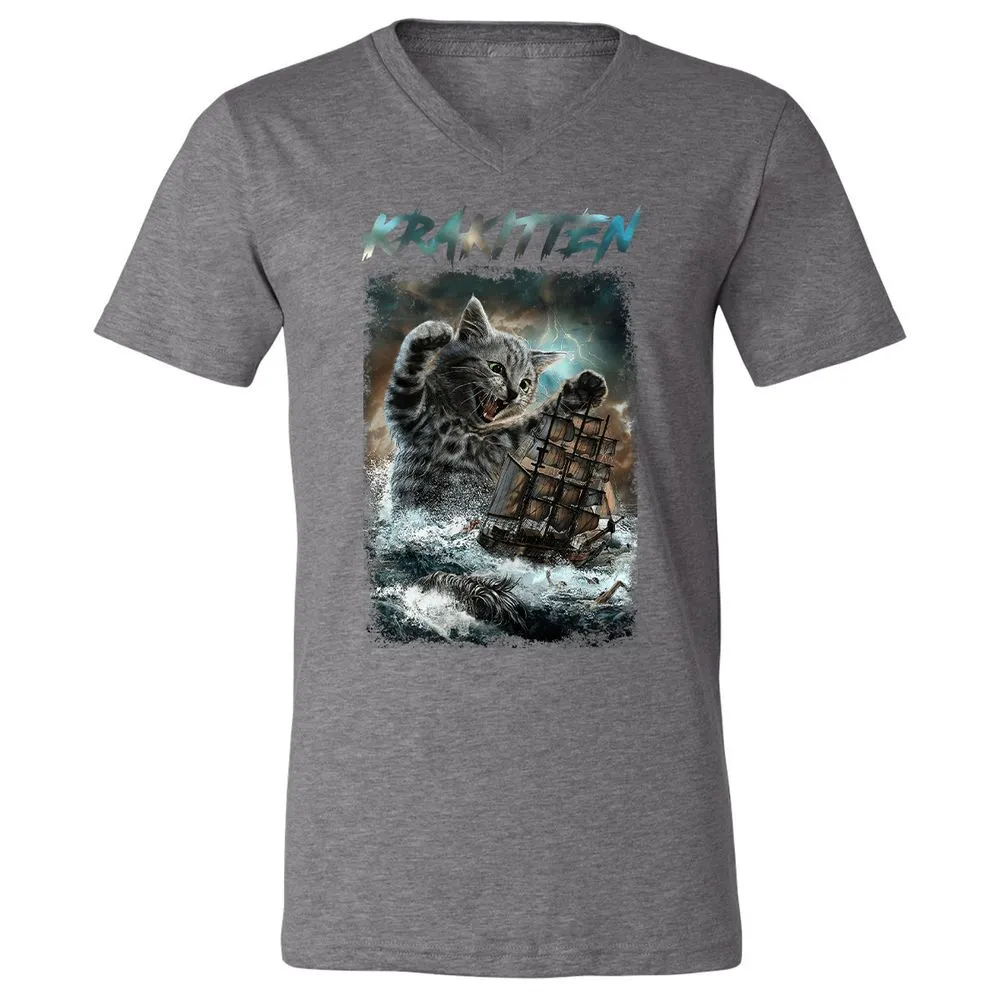 Unisex V-Neck T-Shirt - 2KDVBMXV - Deep Heather - 13