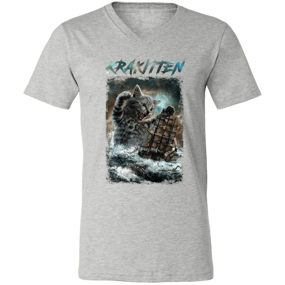 Unisex V-Neck T-Shirt - 2KDVBMXV - Athletic Heather - 7