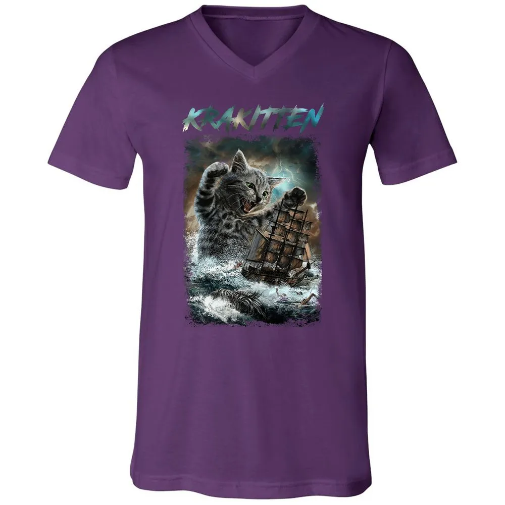 Unisex V-Neck T-Shirt - 2KDVBMXV - Team Purple - 9