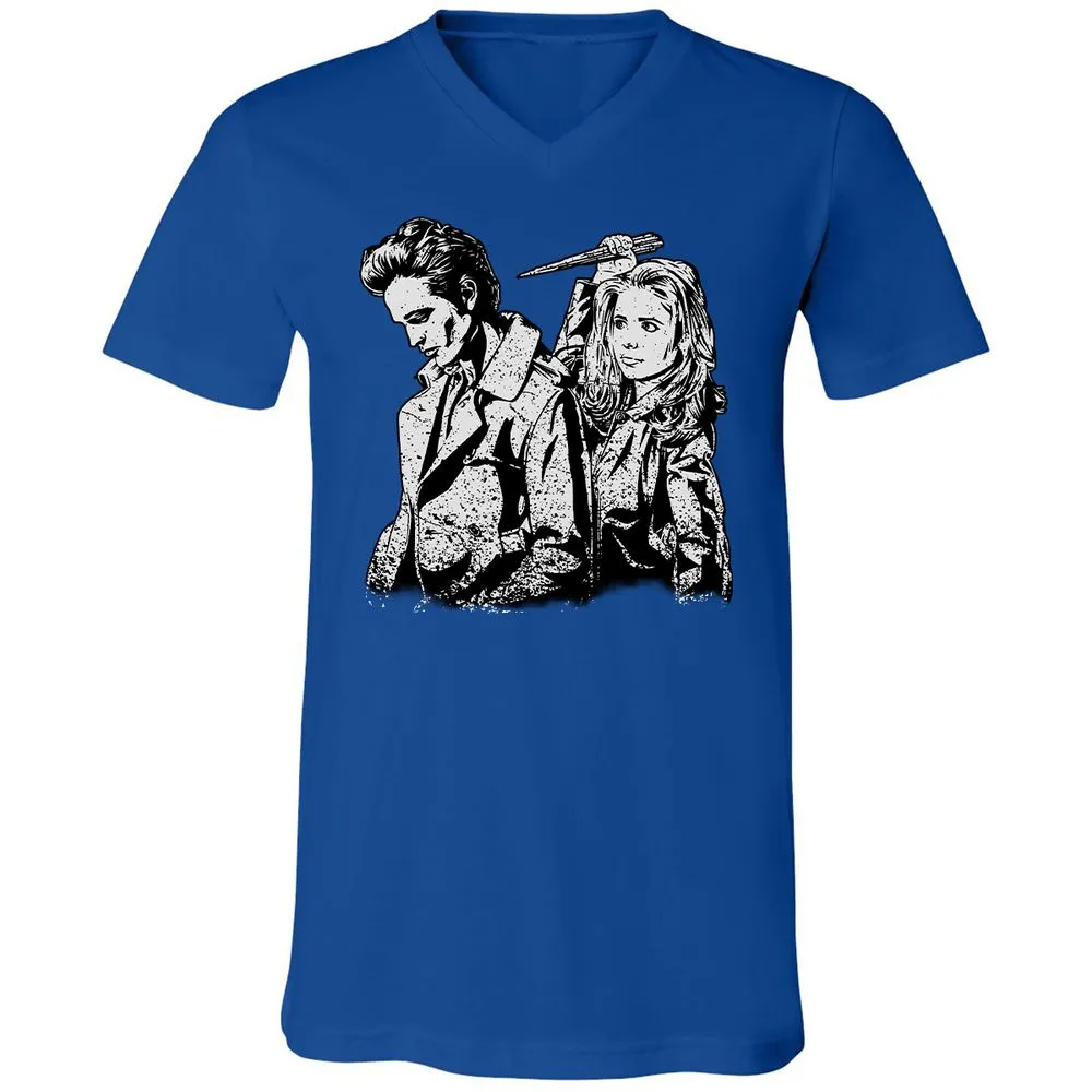 Unisex V-Neck T-Shirt - Y1GZSW33 - True Royal - 4