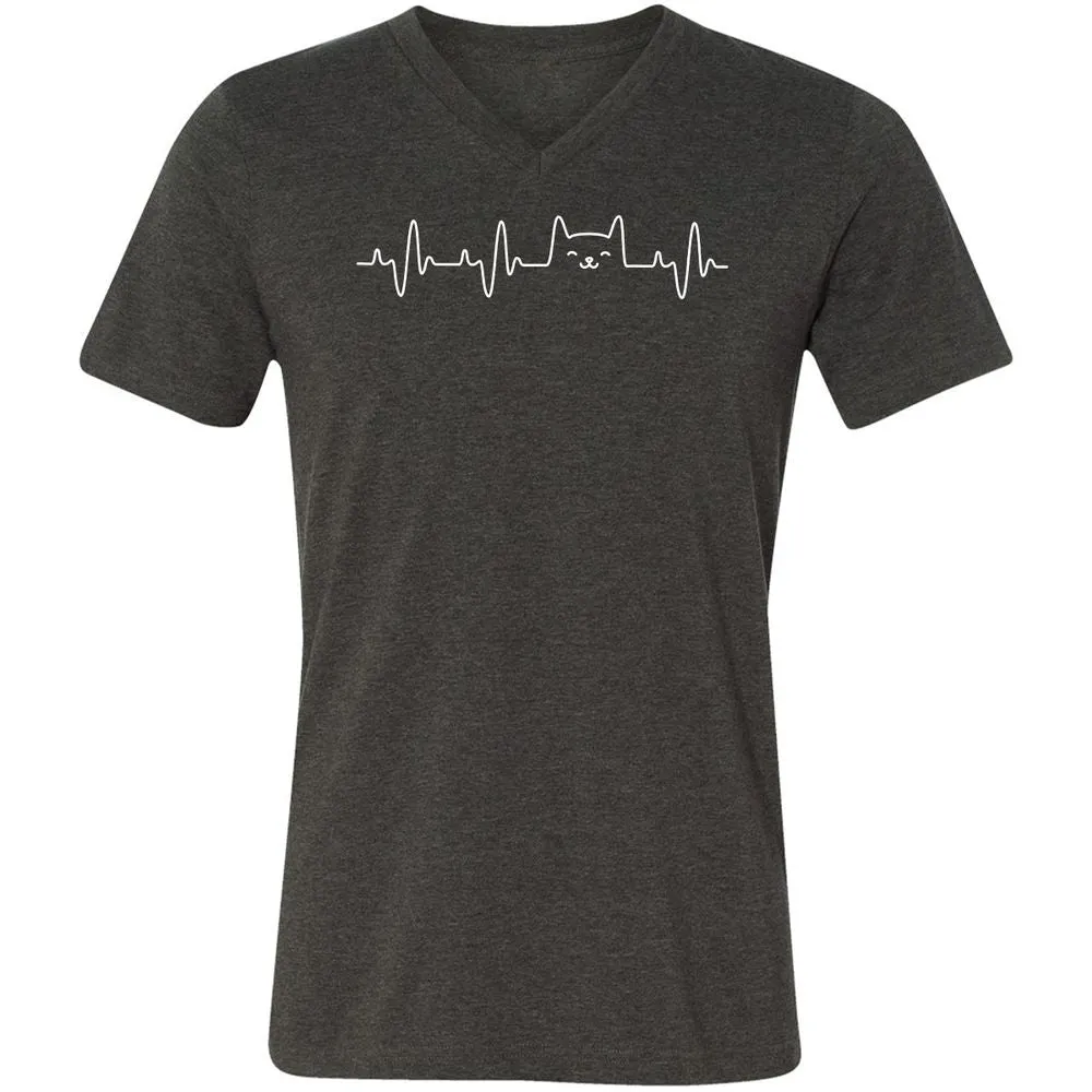 Unisex V-Neck T-Shirt - YKSDWYUS - Dark Grey Heather - 8