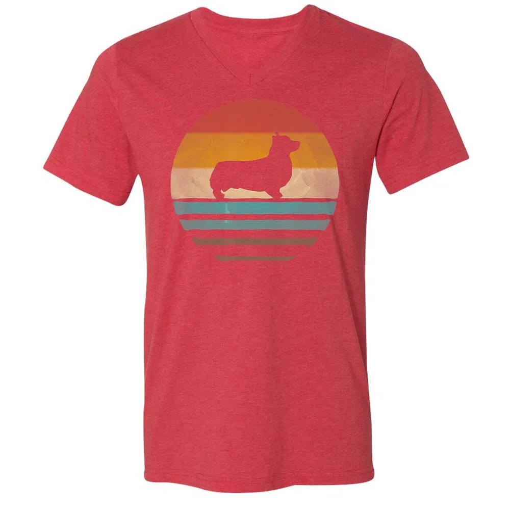 Unisex V-Neck T-Shirt - SUWBVP15 - Heather Red - 16
