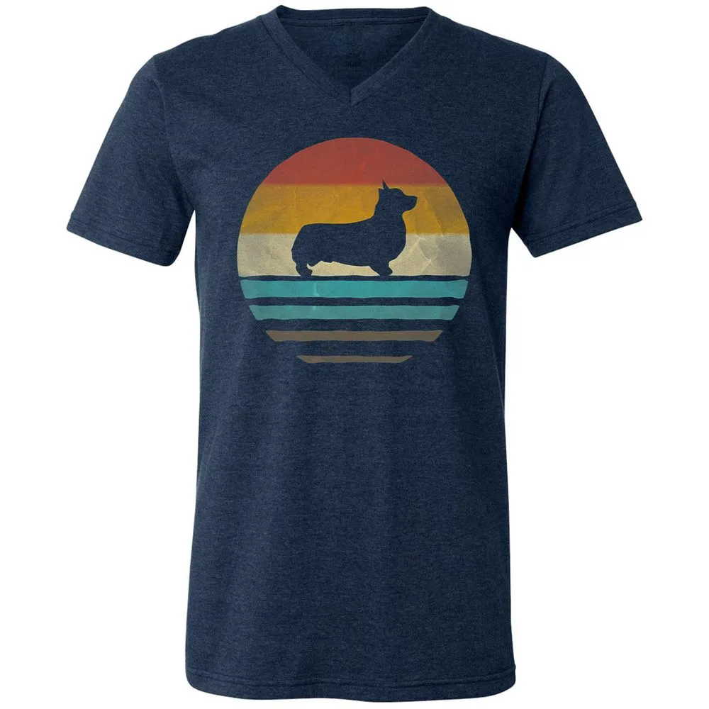 Unisex V-Neck T-Shirt - SUWBVP15 - Heather Navy - 15