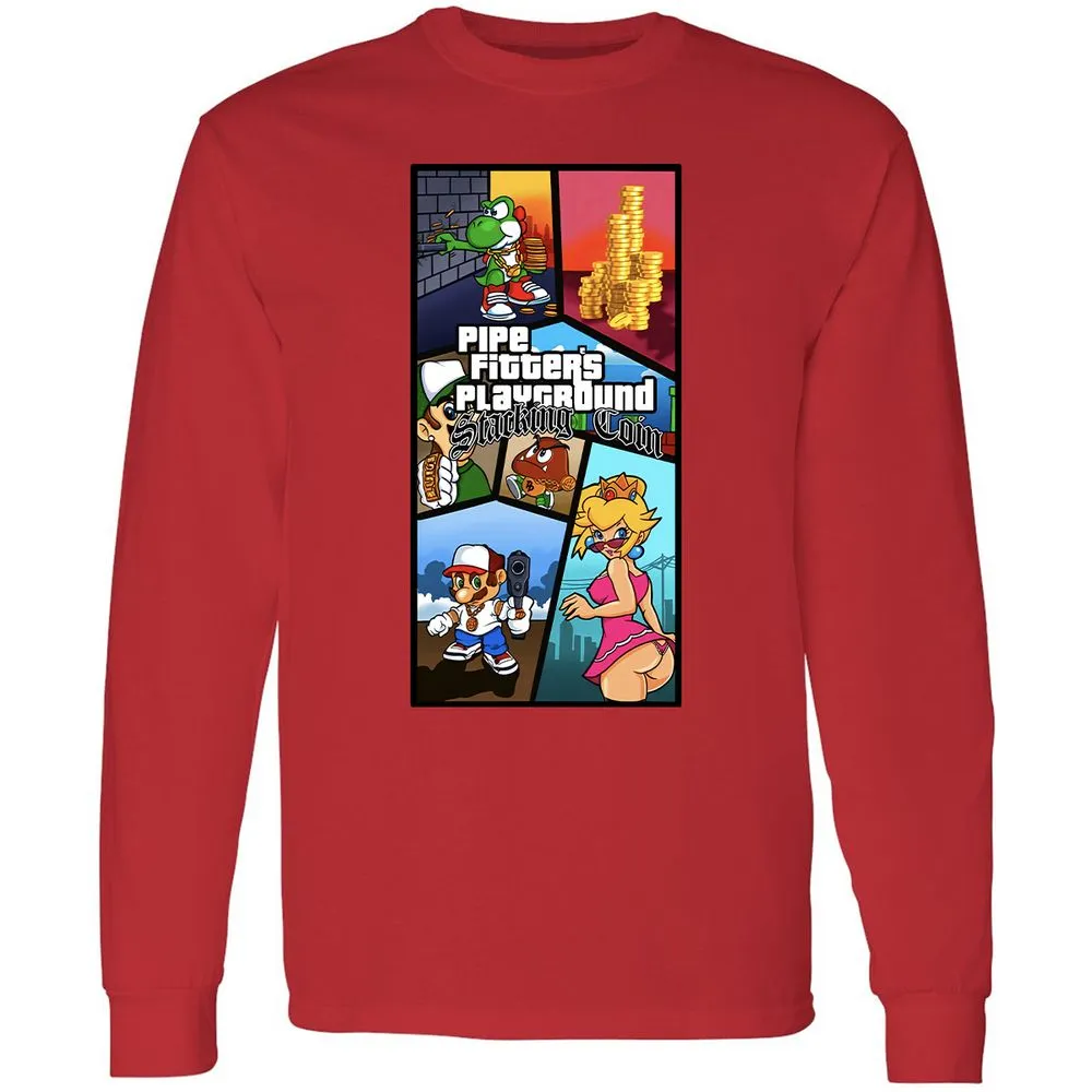 Long Sleeve T-Shirt - HM81VZ6X - Red - 14