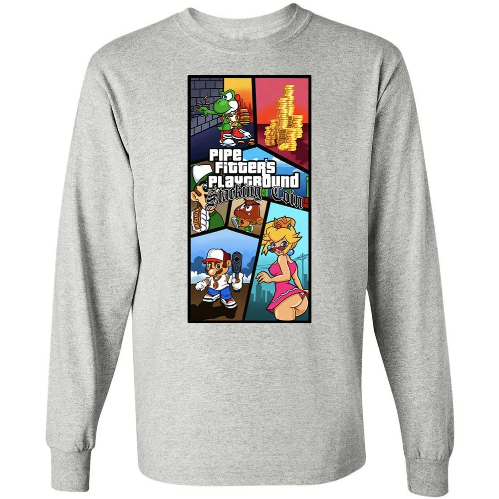 Long Sleeve T-Shirt - HM81VZ6X - Ash - 7