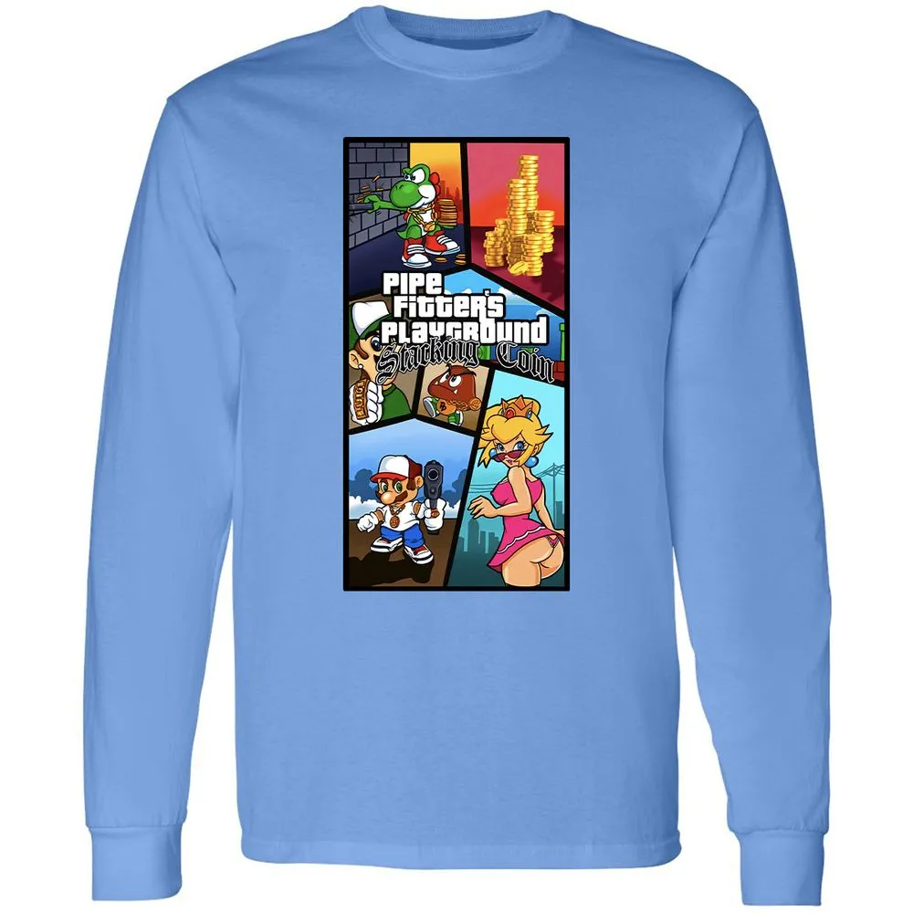 Long Sleeve T-Shirt - HM81VZ6X - Carolina Blue - 12