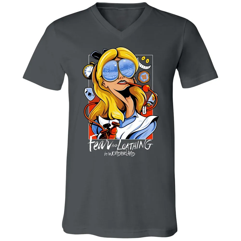 Unisex V-Neck T-Shirt - P7K7CRL8 - Asphalt - 12
