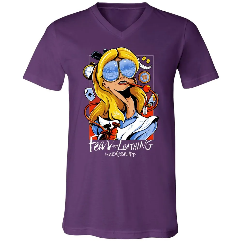 Unisex V-Neck T-Shirt - P7K7CRL8 - Team Purple - 9