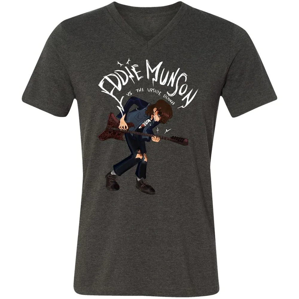 Unisex V-Neck T-Shirt - MAWNN1PX - Dark Grey Heather - 8
