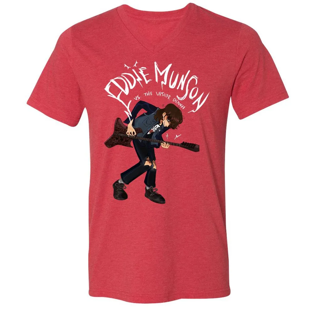 Unisex V-Neck T-Shirt - MAWNN1PX - Heather Red - 16