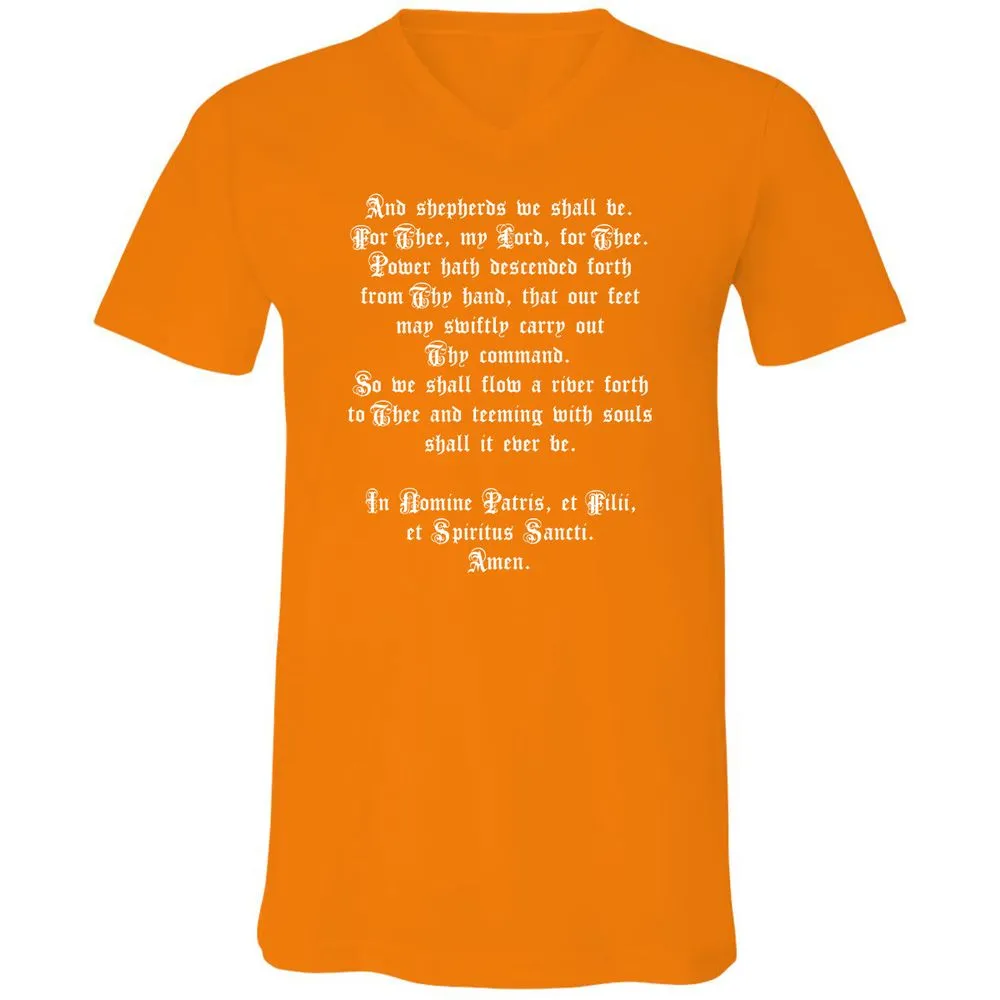Unisex V-Neck T-Shirt - K8HJJFKW - Orange - 11