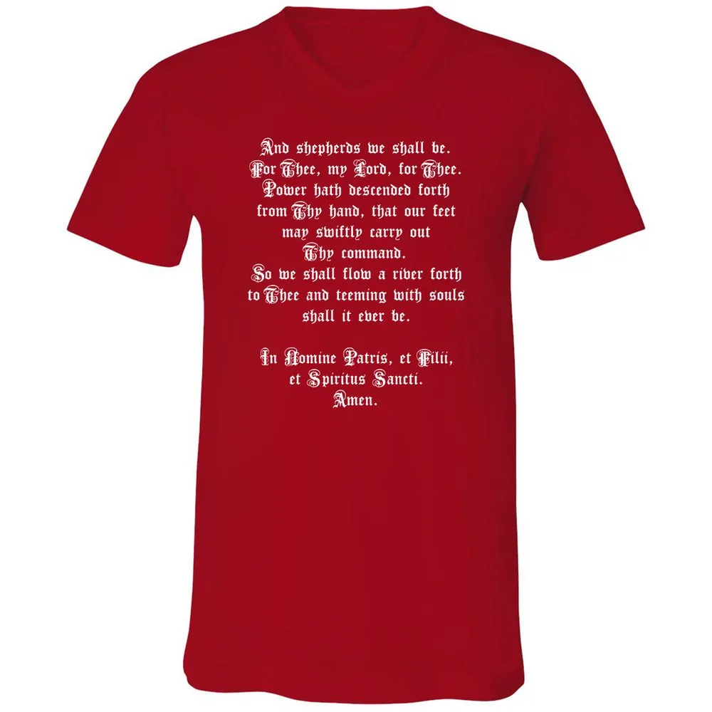 Unisex V-Neck T-Shirt - K8HJJFKW - Red - 3
