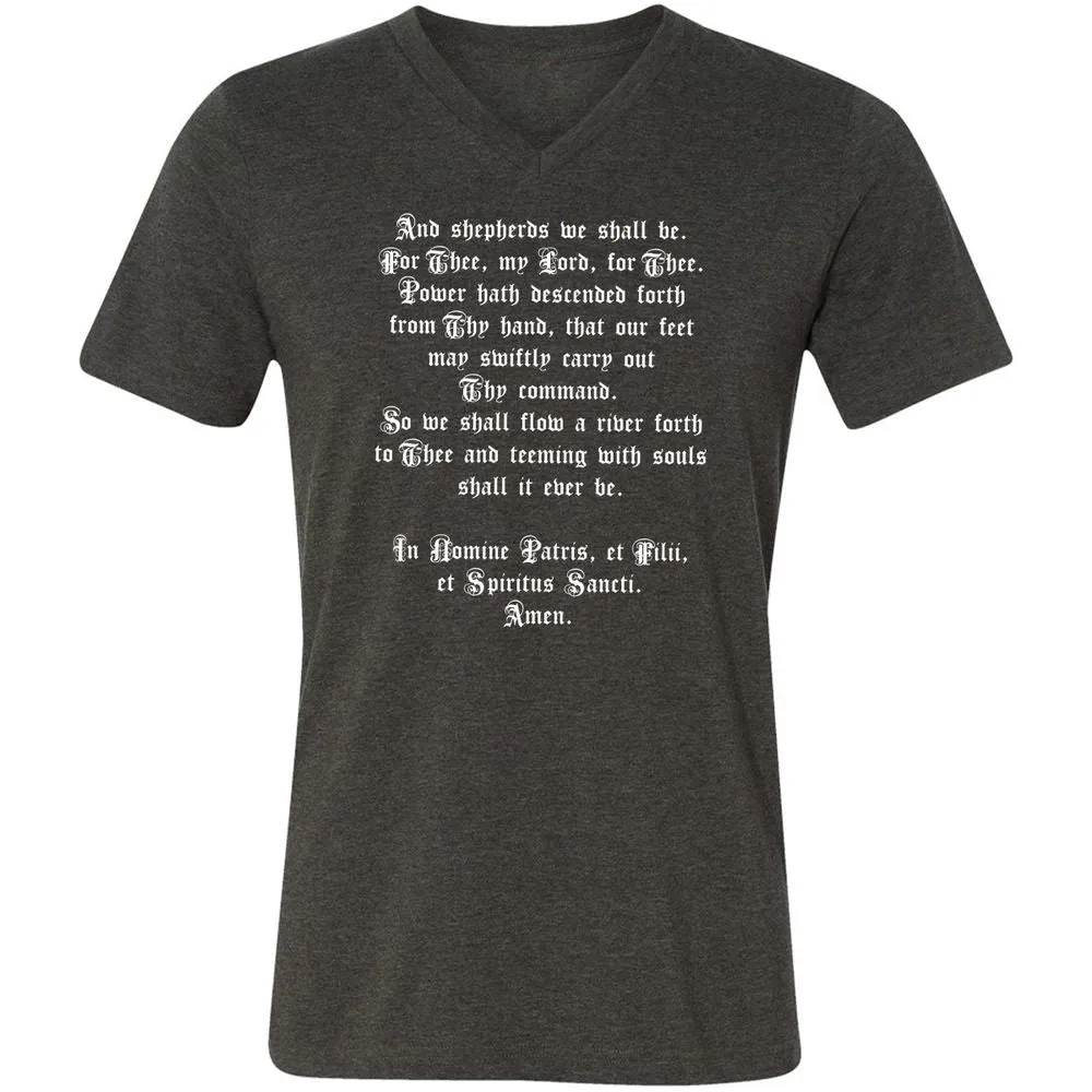 Unisex V-Neck T-Shirt - K8HJJFKW - Dark Grey Heather - 8