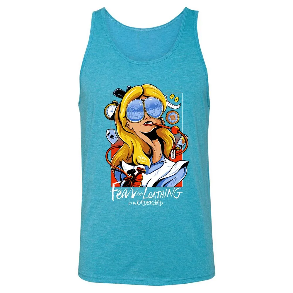 Unisex Jersey Tank - RMU9FNVQ - Aqua Triblend - 3