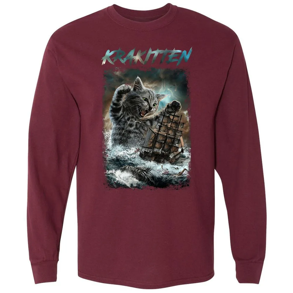 Long Sleeve T-Shirt - U99XET3C - Maroon - 11