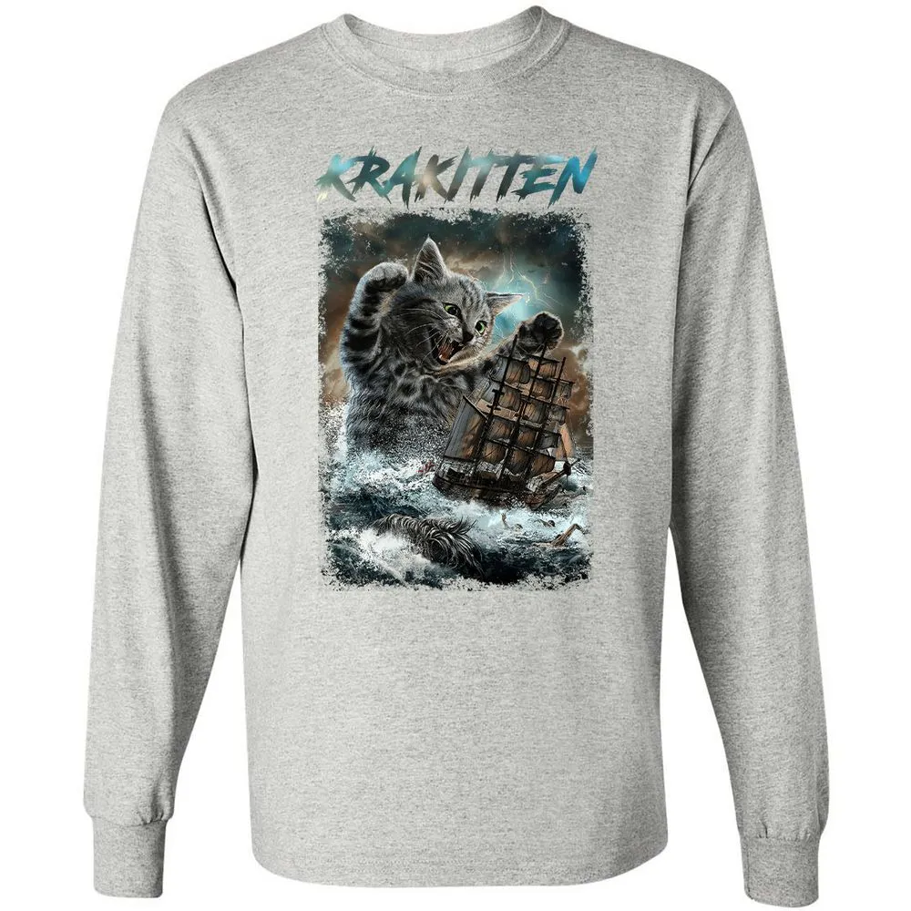 Long Sleeve T-Shirt - U99XET3C - Ash - 7