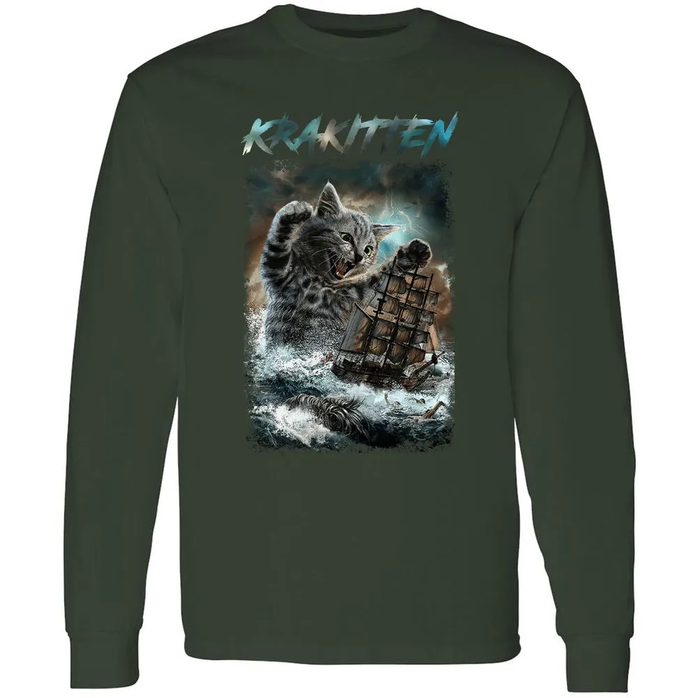 Long Sleeve T-Shirt - U99XET3C - Forest Green - 4