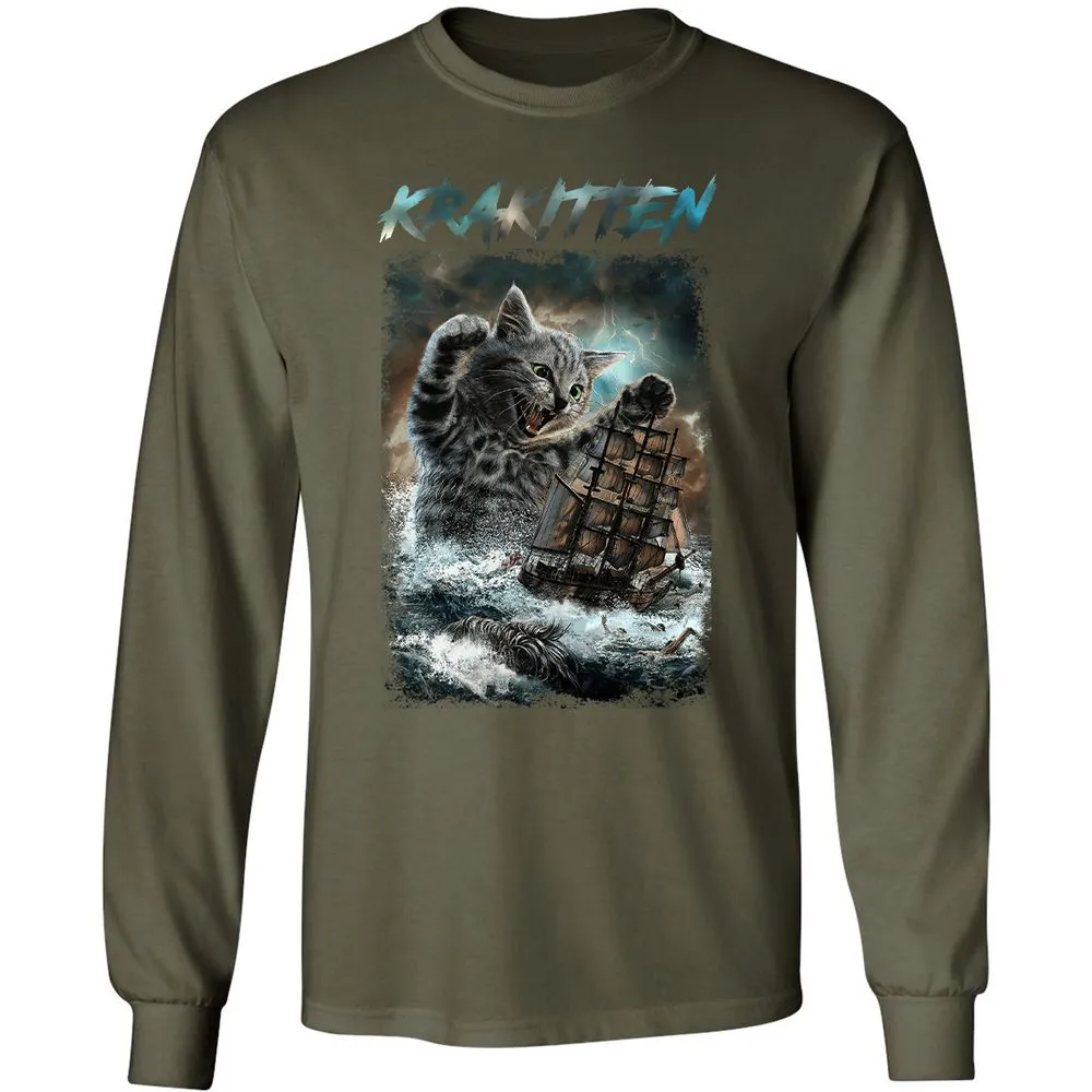 Long Sleeve T-Shirt - U99XET3C - Military Green - 16