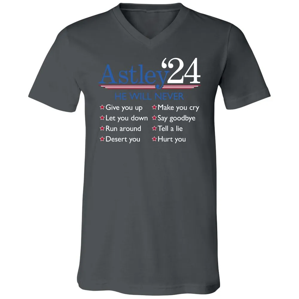 Unisex V-Neck T-Shirt - YCU4QJHC - Asphalt - 12