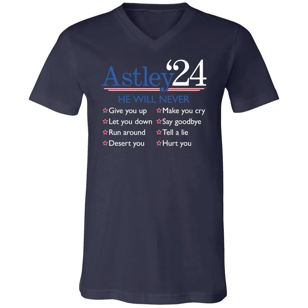 Unisex V-Neck T-Shirt - YCU4QJHC - Navy - 2