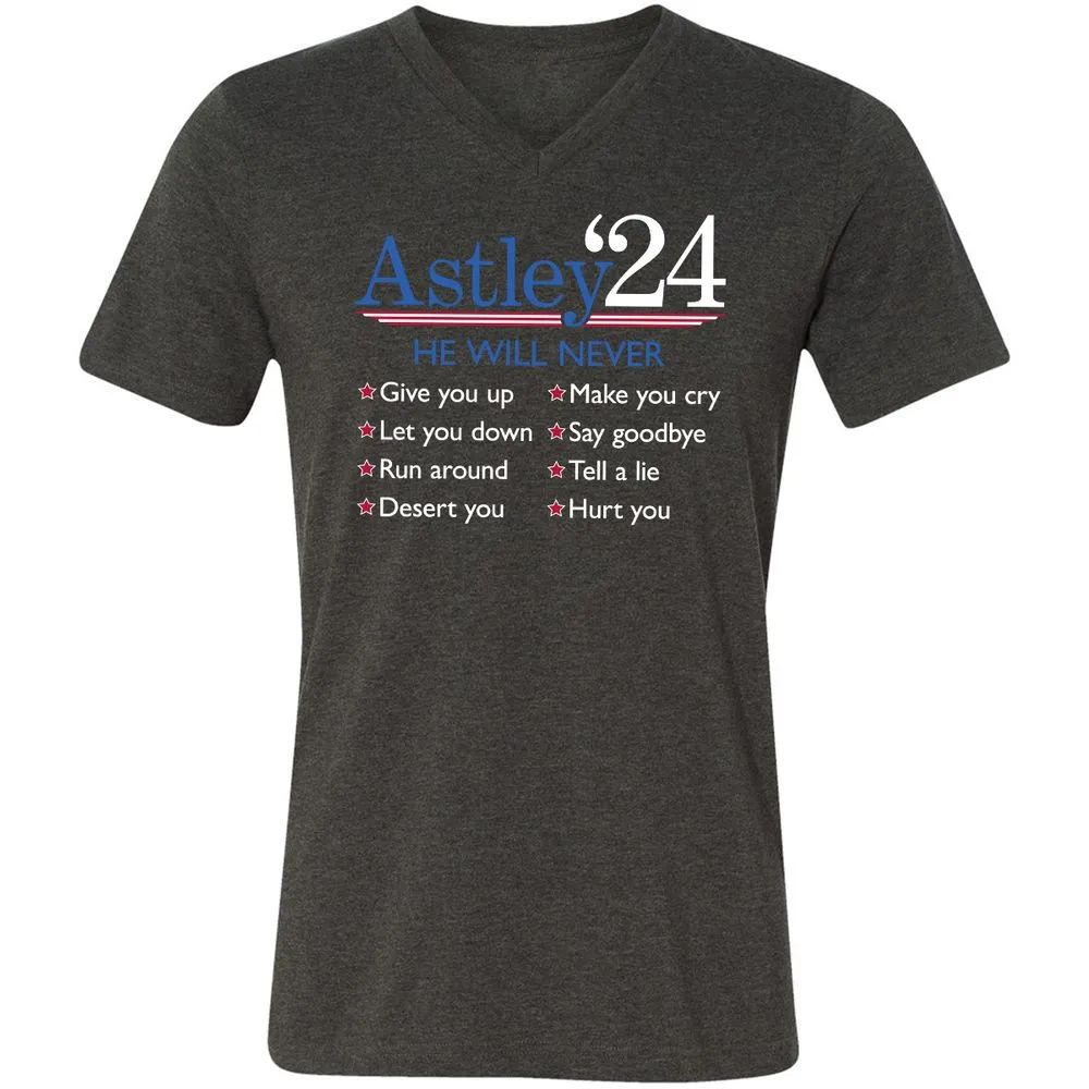 Unisex V-Neck T-Shirt - YCU4QJHC - Dark Grey Heather - 8