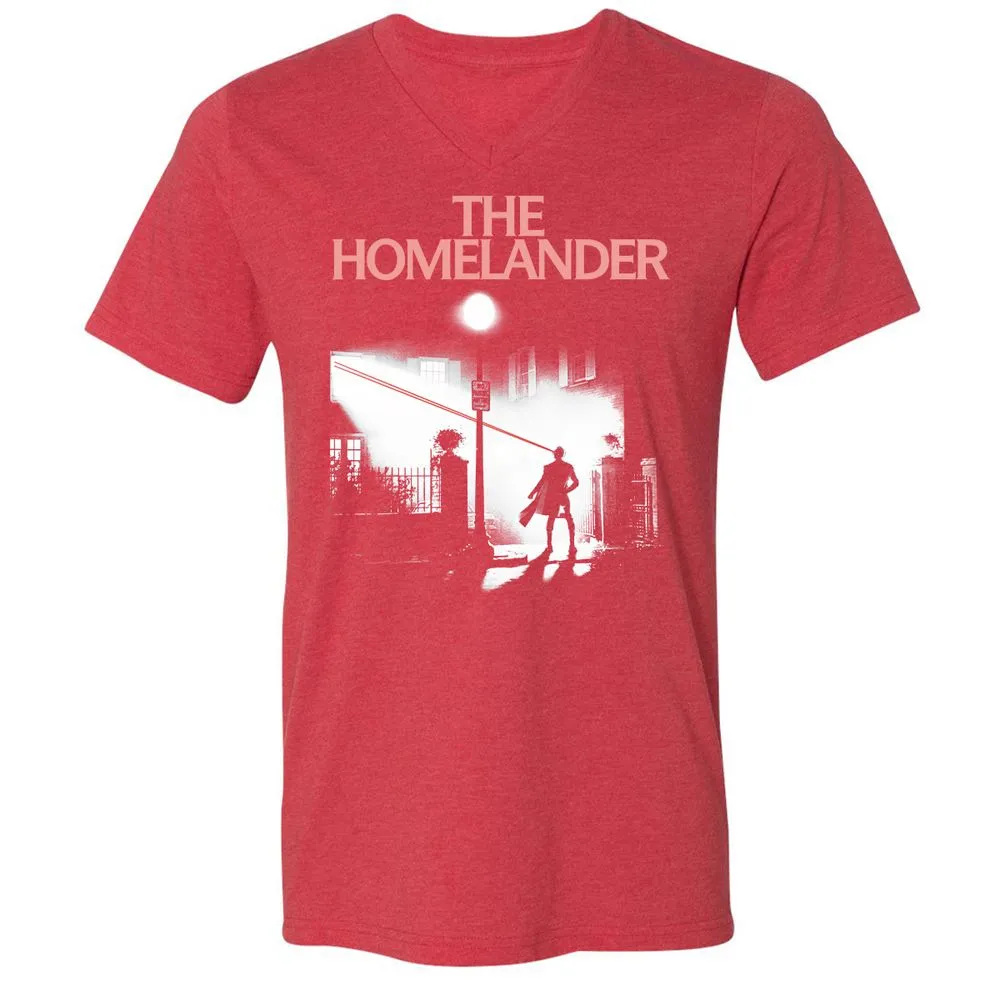 Unisex V-Neck T-Shirt - DDU3LFH3 - Heather Red - 16