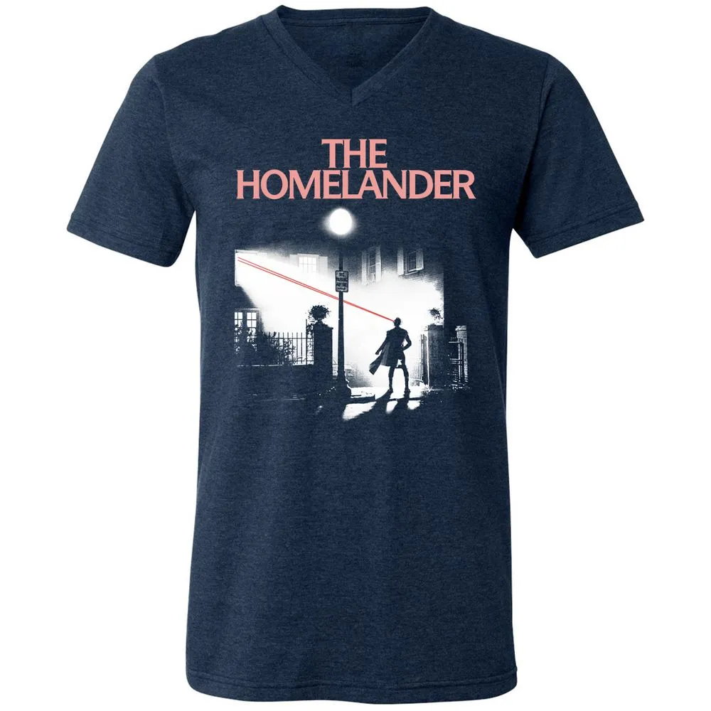 Unisex V-Neck T-Shirt - DDU3LFH3 - Heather Navy - 15