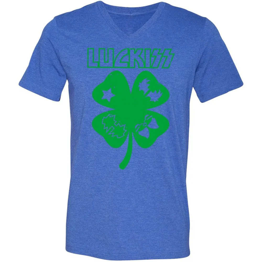 Unisex V-Neck T-Shirt - JGV3FVTM - Heather True Royal - 14