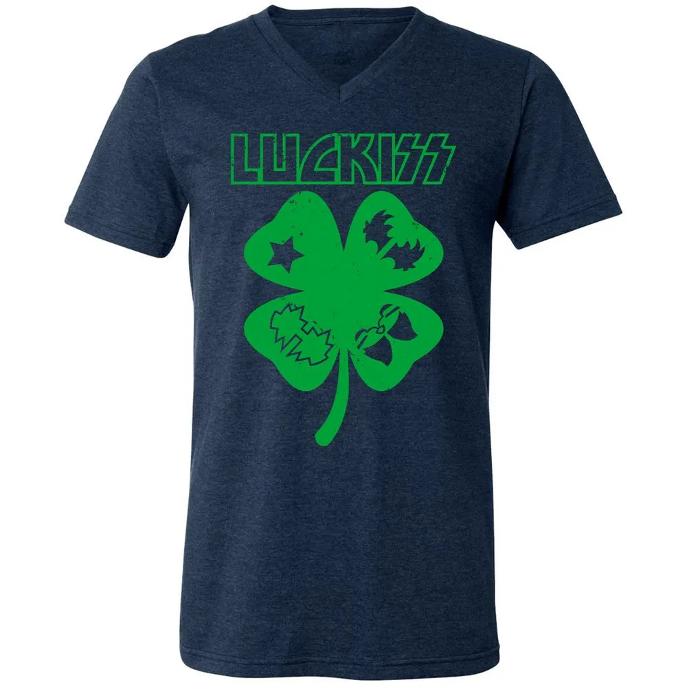 Unisex V-Neck T-Shirt - JGV3FVTM - Heather Navy - 15