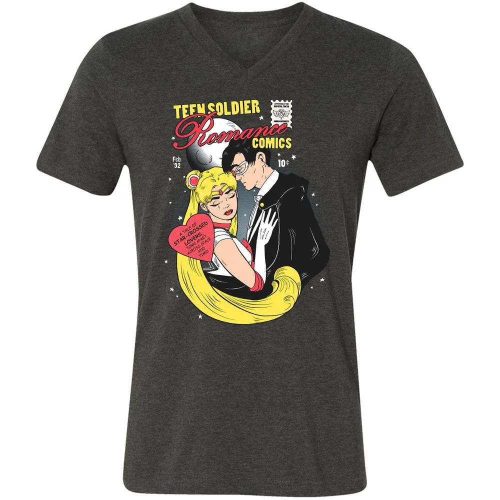 Unisex V-Neck T-Shirt - 93747RWG - Dark Grey Heather - 8