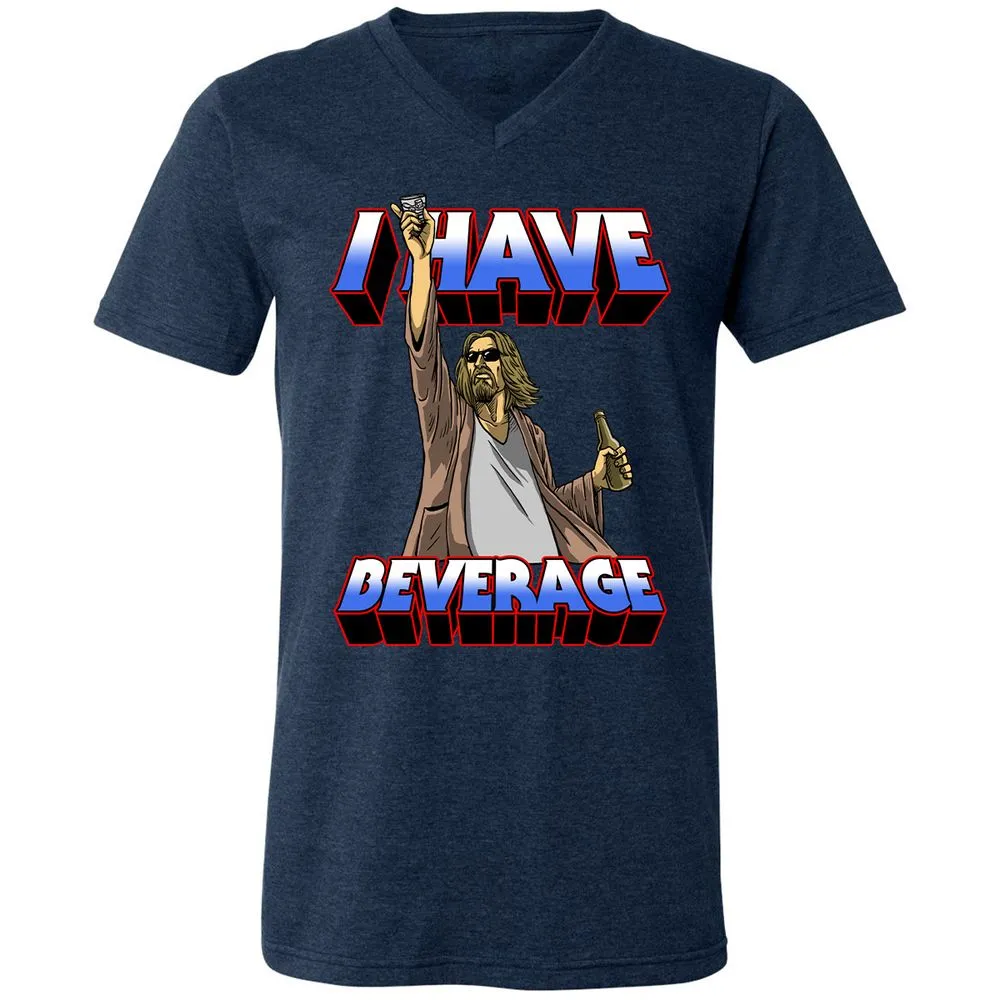 Unisex V-Neck T-Shirt - WA3GP9EA - Heather Navy - 15