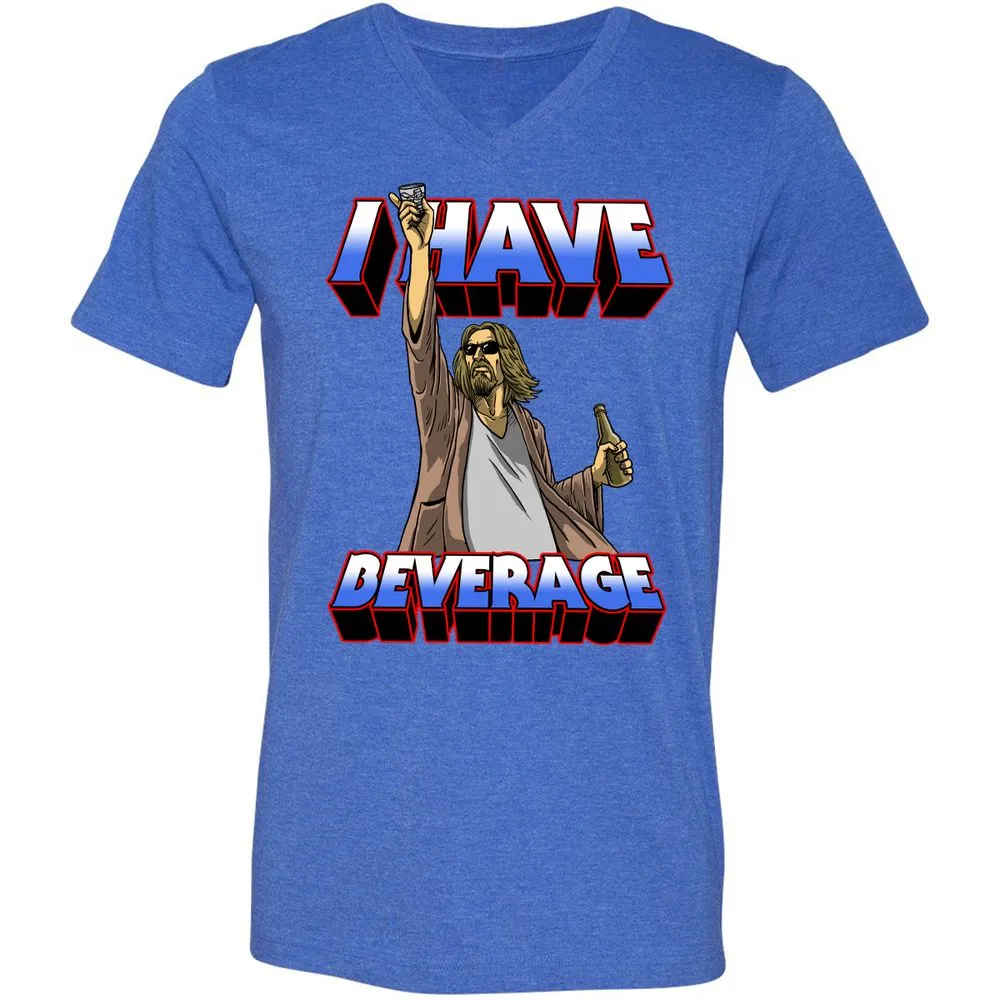 Unisex V-Neck T-Shirt - WA3GP9EA - Heather True Royal - 14