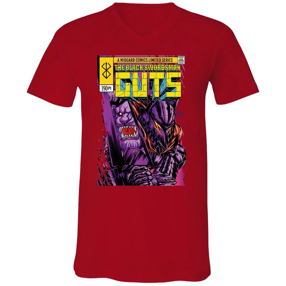 Unisex V-Neck T-Shirt - XUBMNVYS - Red - 3