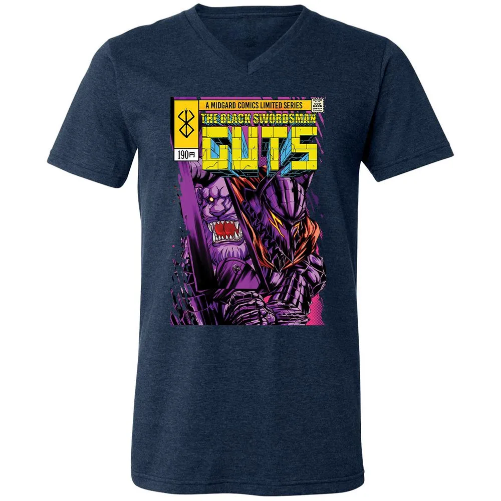 Unisex V-Neck T-Shirt - XUBMNVYS - Heather Navy - 15